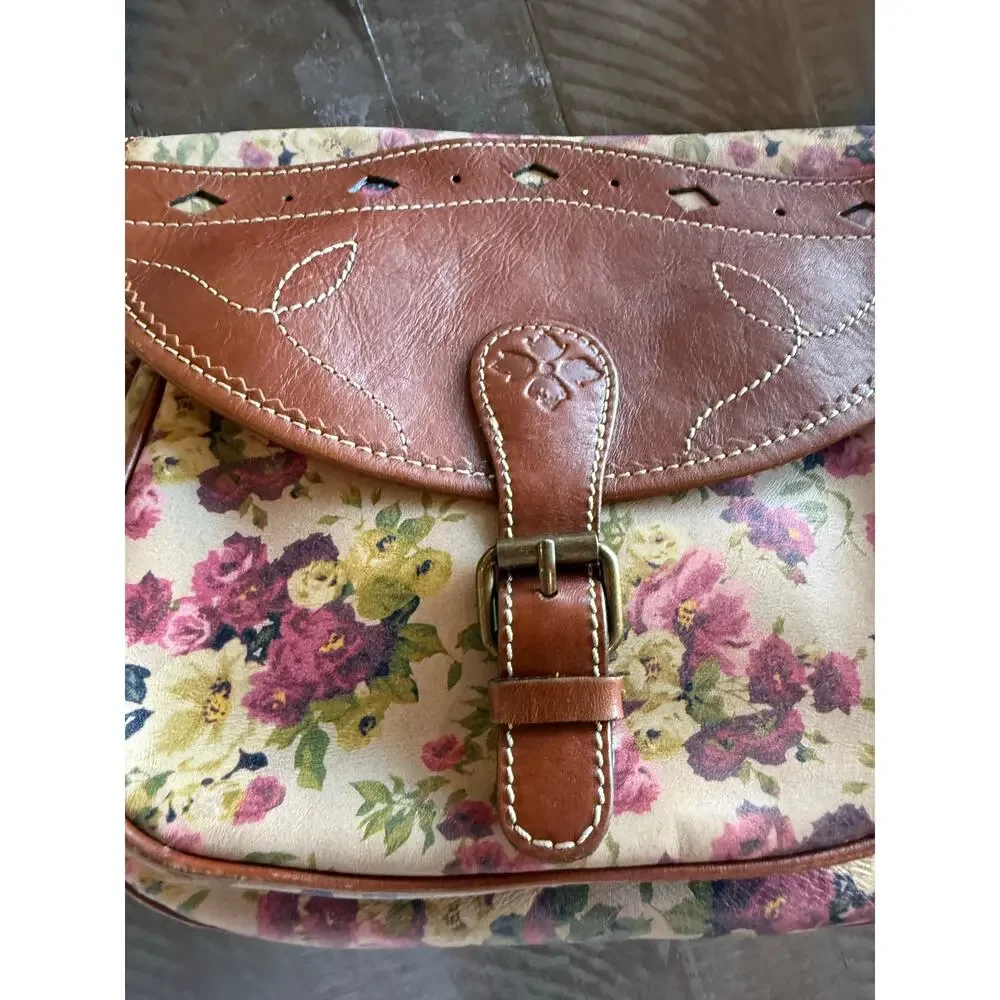 Patricia Nash Vichy Patina Prairie Rose leather Antique Rose Crossbody - Picture 3 of 12